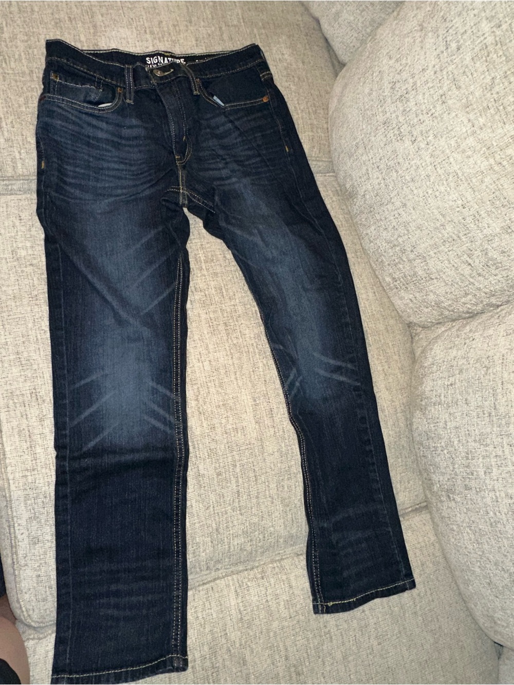 Signature by Levi Strauss Men's Dark Indigo Jeans